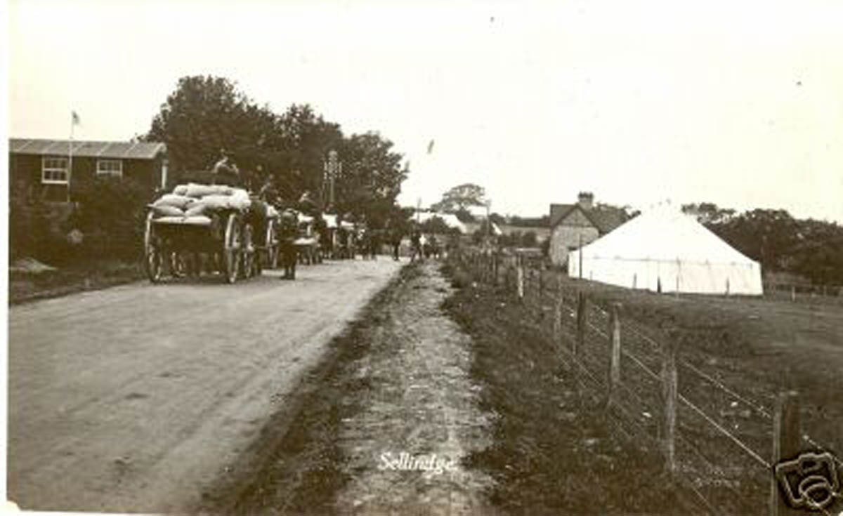 otterpool lane looking from hythe to sellindge